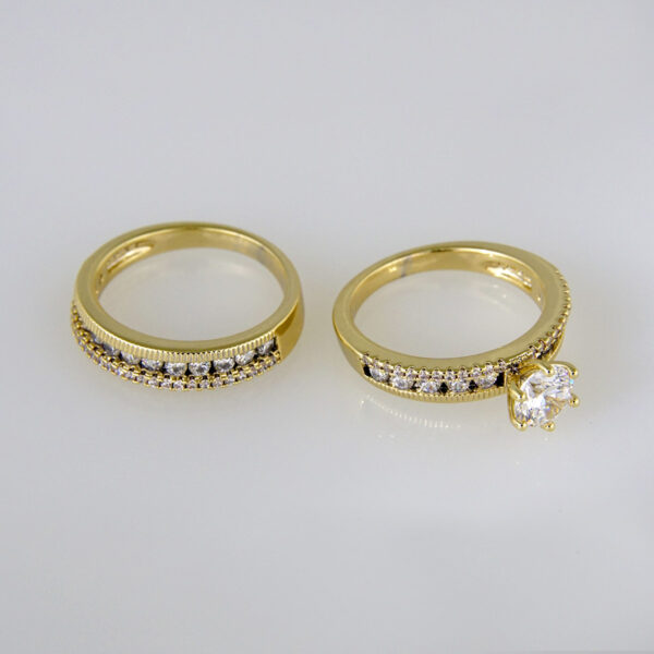 Woman Ring/ Anillos Damas/ Wedding Ring/ Zircon Stone/ 14K Real Color// R061E - Image 2