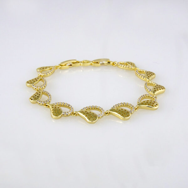 Bracelets Woman/ Pulseras Dama/  Zircon Stone/ 14K Real Color// B227
