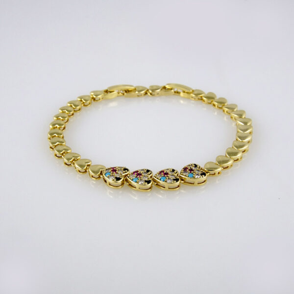 Bracelets Woman/ Pulseras Dama/  Zircon Stone/ 14K Real Color// B230