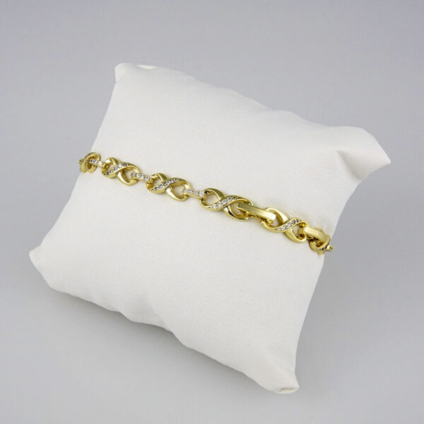 Bracelets Woman/ Pulseras Dama/  Zircon Stone/ 14K Real Color// B234
