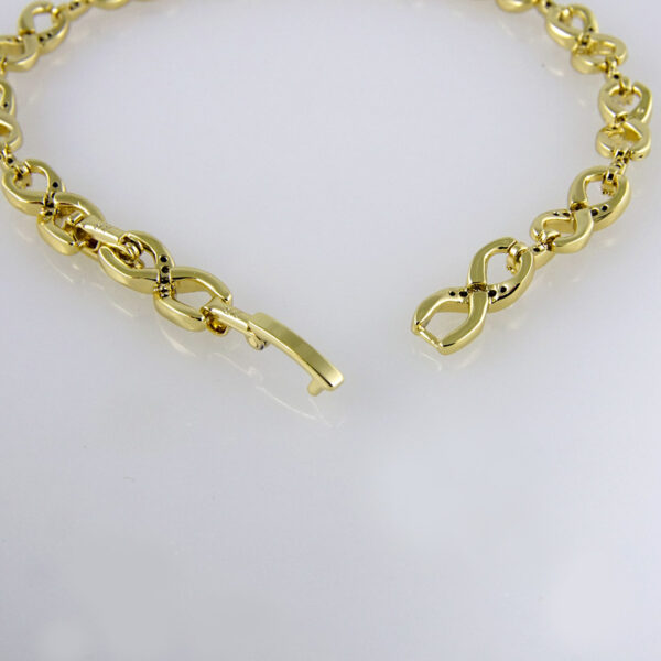 Bracelets Woman/ Pulseras Dama/  Zircon Stone/ 14K Real Color// B234 - Image 3