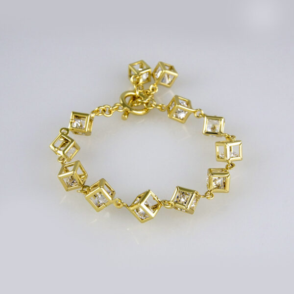 Bracelets Woman/ Pulseras Dama/ Zircon Stone/14K Real Color// B238