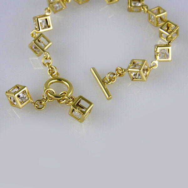 Bracelets Woman/ Pulseras Dama/ Zircon Stone/14K Real Color// B238