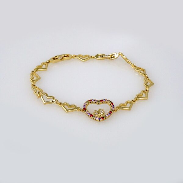 Bracelets Woman/ Pulseras Dama/ Zircon Stone/14K Real Color// B255
