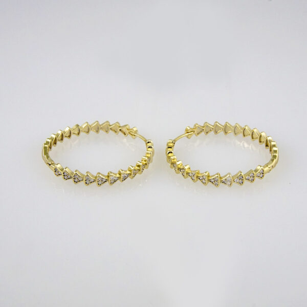 Earrings Woman/ Aretes Dama/Zircon Stone/14k Real Color// E210