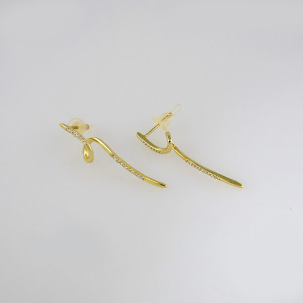 Earrings Woman/ Aretes Dama/ Zircon Stone/ 14k Real Color//  E213