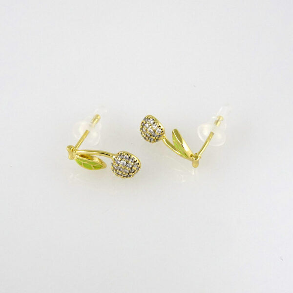 Earrings Woman/ Aretes Dama/ Zircon Stone/ 14k Real Color//  E215