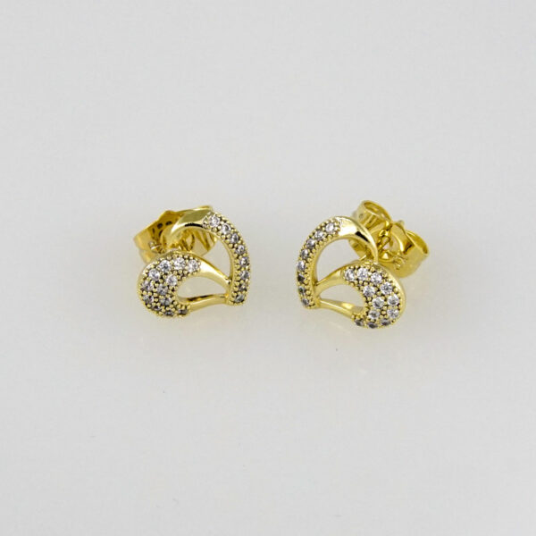 Earrings Woman/ Aretes Dama/ Zircon Stone/ 14k Real Color//  E216