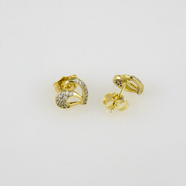 Earrings Woman/ Aretes Dama/ Zircon Stone/ 14k Real Color//  E216 - Image 2