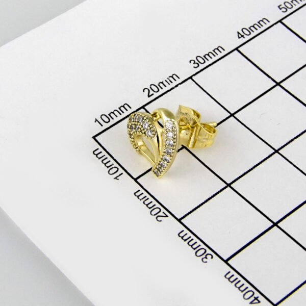 Earrings Woman/ Aretes Dama/ Zircon Stone/ 14k Real Color//  E216 - Image 3