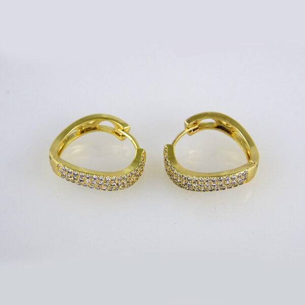Earrings Woman/ Aretes Dama/ Zircon Stone/ 14k Real Color// E221