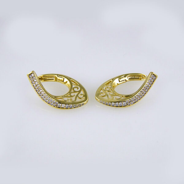 Earrings Woman/ Aretes Dama/Zircon Stone/14k Real Color// E223