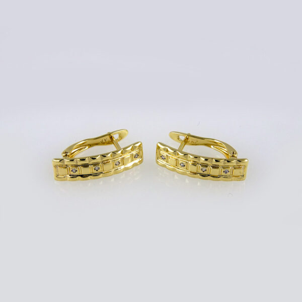 Earrings Woman/ Aretes Dama/ Zircon Stone/ 14k Real Color// E224