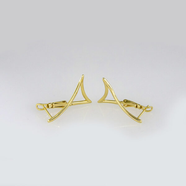 Earrings Woman/ Aretes Dama/ Plain/ 14k Real Color// E226