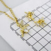 Cadenas & Colgantes/ Chain W/Pendants /  14K Real Color/  Zircon Stone/  3mm x 45cm// SET214 - Image 4