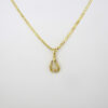 Cadenas & Colgantes & Earrings/ Chain W/Pendants /  14K Real Color/  Zircon Stone/  2mmx45cm// SET226 - Image 2