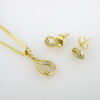 Cadenas & Colgantes & Earrings/ Chain W/Pendants /  14K Real Color/  Zircon Stone/  2mmx45cm// SET226