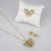 Cadenas & Colgantes & Earrings/ Chain W/Pendants /14K Real Color/Zircon Stone// SET232