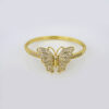 Cadenas & Colgantes, Esclava & Aretes, Anillo/ Chain W/  Pendants/ 14K Real Color/  Zircon Stone//  SET249 - Image 2