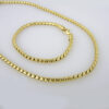 Gargantilla & Pulsera / Choker W/ Bracelet/  14K Real Color/  Plain/ 6mm x 45cm// SET250