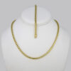 Gargantilla & Pulsera / Choker W/ Bracelet/  14K Real Color/  Plain/ 6mm x 45cm// SET250 - Image 2