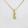 Cadenas & Colgantes/ Chain W/Pendants / 14K Real Color/ Zircon Stone/ 2mm x45cm// SET259 - Image 2