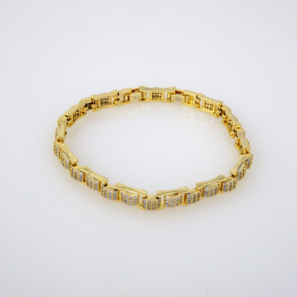 Bracelets Woman/ Pulseras mujer/   Zircon Stone/  14K Real Color// B274