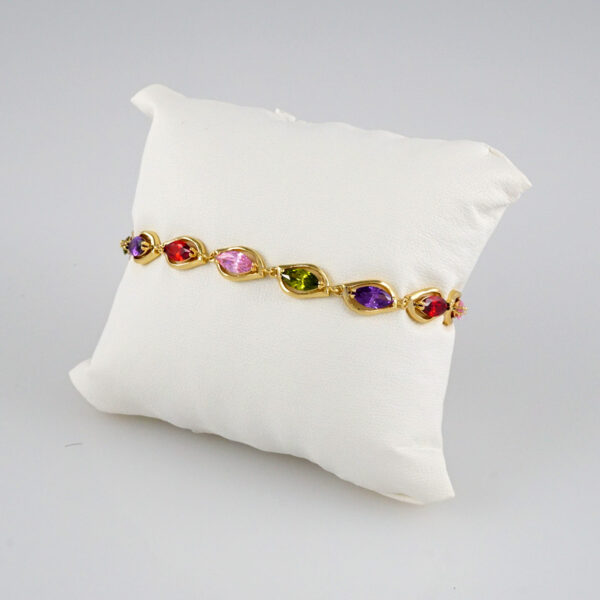 Bracelets Woman/ Pulseras Dama/  Zircon Stone/  14K Real Color// B286