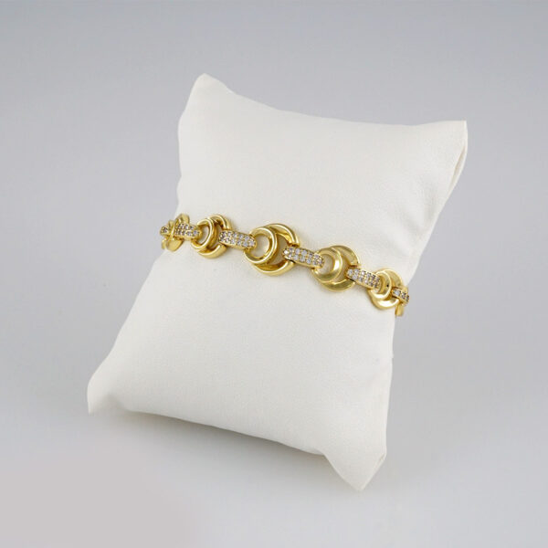 Bracelets Woman/ Pulseras Dama/  Zircon Stone/ 14K Real Color// B292