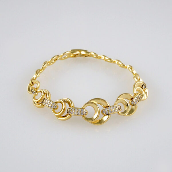 Bracelets Woman/ Pulseras Dama/  Zircon Stone/ 14K Real Color// B292