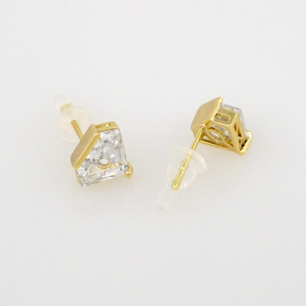 Earrings Woman/ Aretes Dama/ Zircon Stone/ 14k Real Color// E236 - Image 2