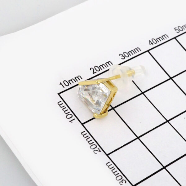 Earrings Woman/ Aretes Dama/ Zircon Stone/ 14k Real Color// E236 - Image 3
