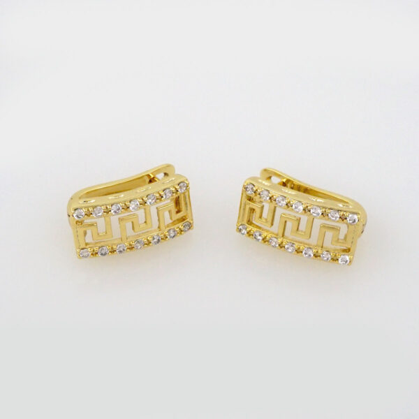 Earrings Woman/ Aretes Dama/ Zircon Stone/ 14k Real Color// E238