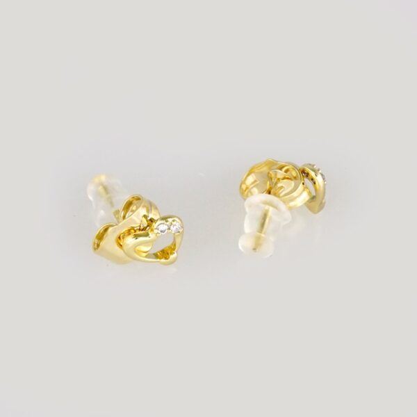 Earrings Woman/ Aretes Dama/ Zircon Stone/ 14k Real Color// E245 - Image 2