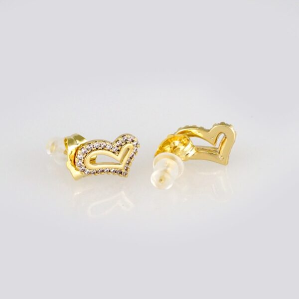 Earrings Woman/ Aretes Dama/ Zircon Stone/ 14k Real Color// E247 - Image 2
