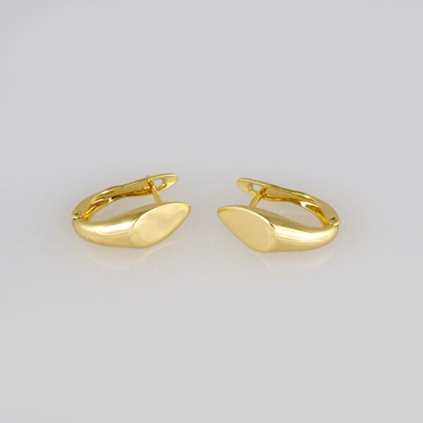 Earrings Woman/ Aretes Dama/ Plain/ 14k Real Color// E248