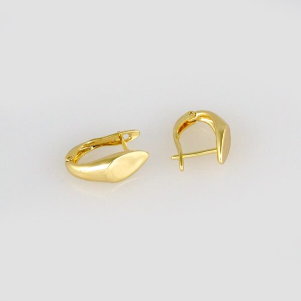 Earrings Woman/ Aretes Dama/ Plain/ 14k Real Color// E248 - Image 2