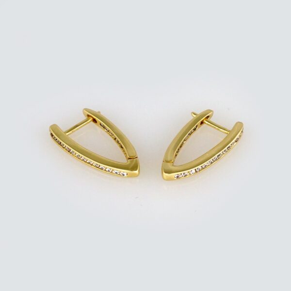 Earrings Woman/ Aretes Dama/ Zircon Stone/ 14k Real Color// E251