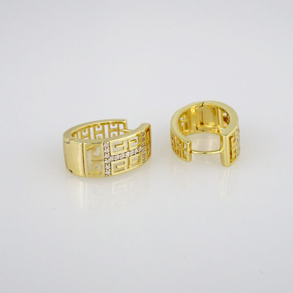 Earrings Woman/ Aretes Dama/Zircon Stone/14k Real Color// E255