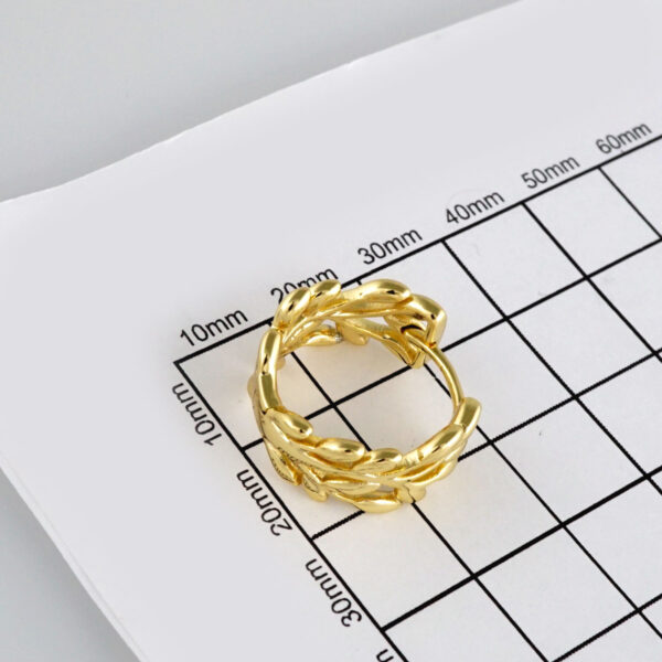 Earrings Woman/ Aretes Dama/Zircon Stone/14k Real Color/ / E261 - Image 3