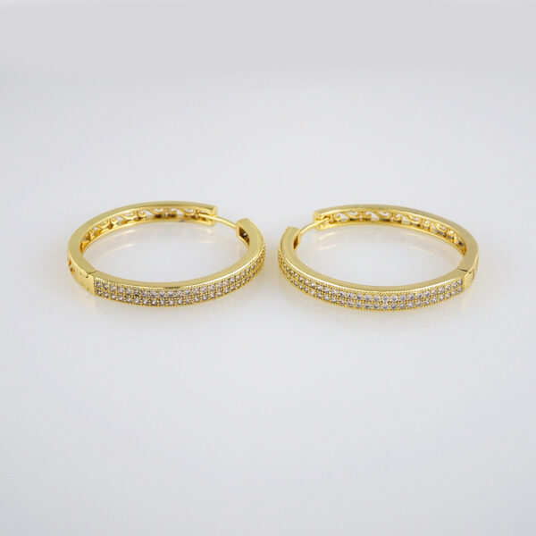 Earrings Woman/ Aretes Dama/ Zircon Stone/ 14k Real Color// E265