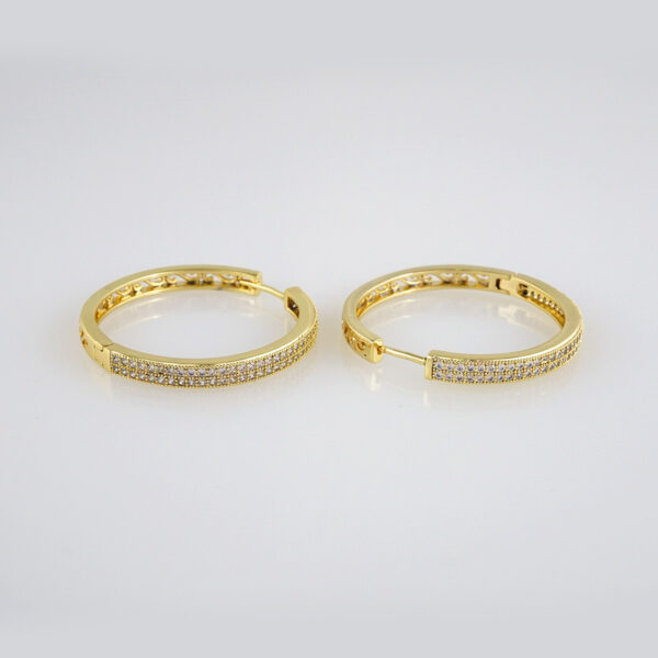 Earrings Woman/ Aretes Dama/ Zircon Stone/ 14k Real Color// E265