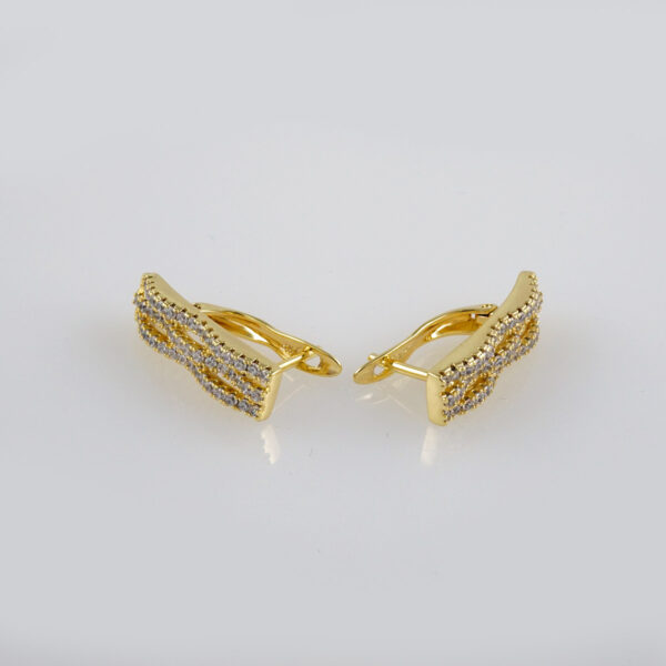 Earrings Woman/ Aretes Dama/ Zircon Stone/ 14k Real Color// E272