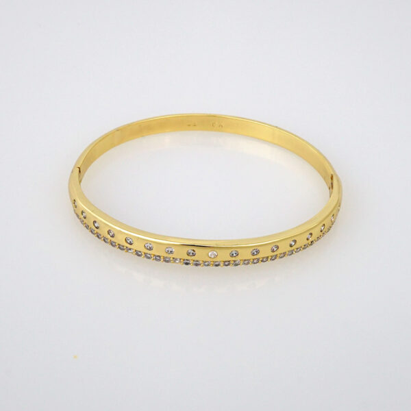 Bangles Woman/ Pulsos Damas/  Zircon Stone/ 14K Real Color// P00154 - Image 2