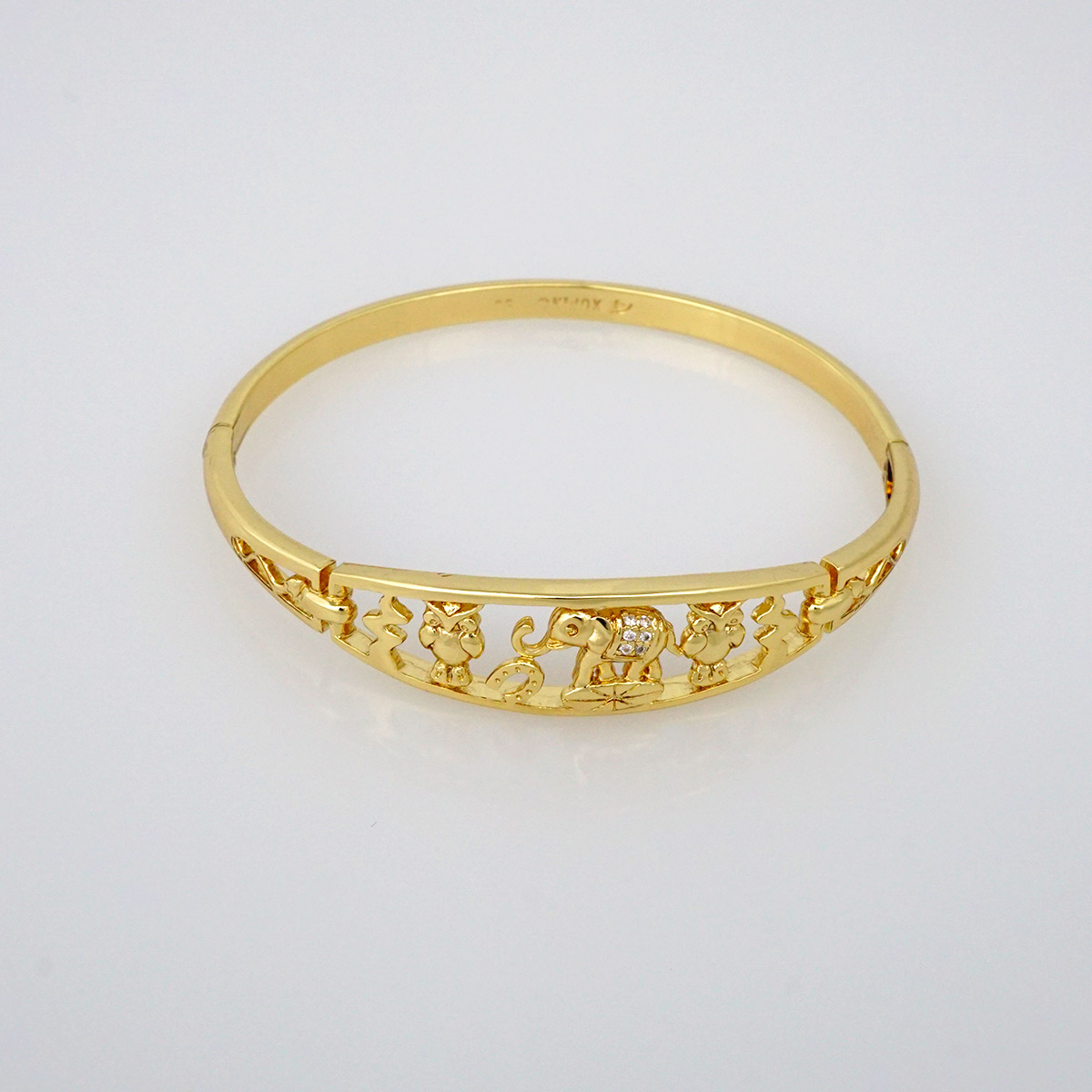 Bangles Woman/ Pulsos Damas/ Zircon Stone/ 14K Real Color// P00156 ...