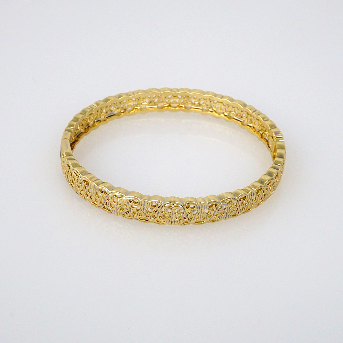 Bangles Woman/ Pulsos Damas/ Plain/ 14K Real Color// P00157 - Brillo ...