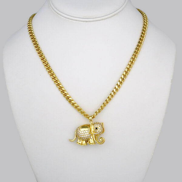Cadenas & Colgantes/ Chain W/Pendants / 14K Real Color/ Zircon Stone/ 6mmx45cm// SET268