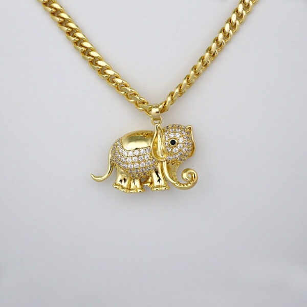 Cadenas & Colgantes/ Chain W/Pendants / 14K Real Color/ Zircon Stone/ 6mmx45cm// SET268 - Image 2