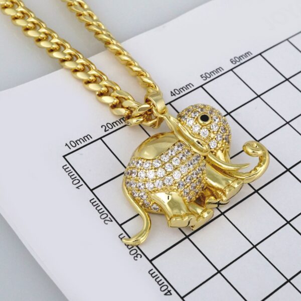 Cadenas & Colgantes/ Chain W/Pendants / 14K Real Color/ Zircon Stone/ 6mmx45cm// SET268 - Image 3