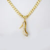 Cadenas & Colgantes/ Chain W/  Pendants/ 14K Real Color/  Zircon Stone/ 6mm x 45cm// SET293 - Image 2